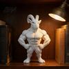 Narrative Space Decor 3D Printed Muscular Goat Figurine, Animal Sculpture Desk for Niche Art Collectible Home Office Shelf, Fun Gift Gym Goers Lovers
