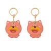 2Pcs Bear Fruit Animal Key Ring Cartoon Access Card Cover Case Protection PU Leather Cover  Students