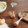 Potato Masher Stainless-Steel Bear Claw Pressed Masher with Wooden Handle Fine Mesh Design Kitchen Tool for Vegetable Pumpkin Egg Bean Avocado