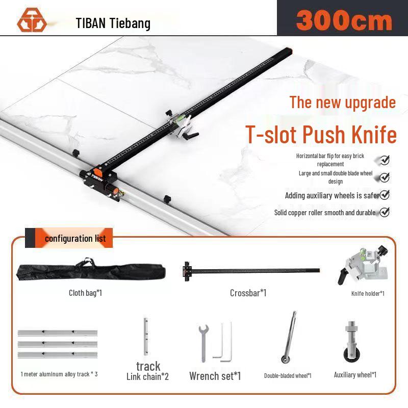 Tiebang High Precision Manual T-Slot Track Cutter for Floor, Ceramic, and Rock Slab Tiles