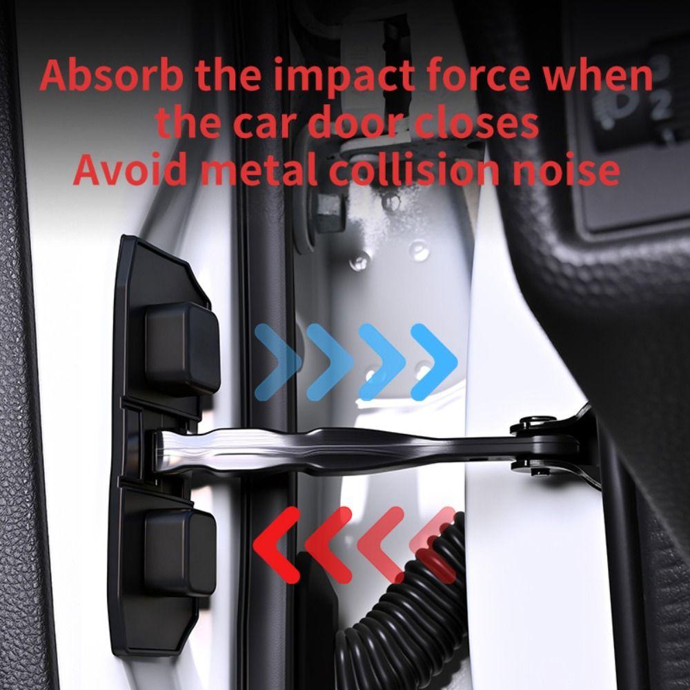 4pcs Soft Car Door Latch Covers Silicone Door Lock Cover Noise Reduction Covers Vehicle Interior