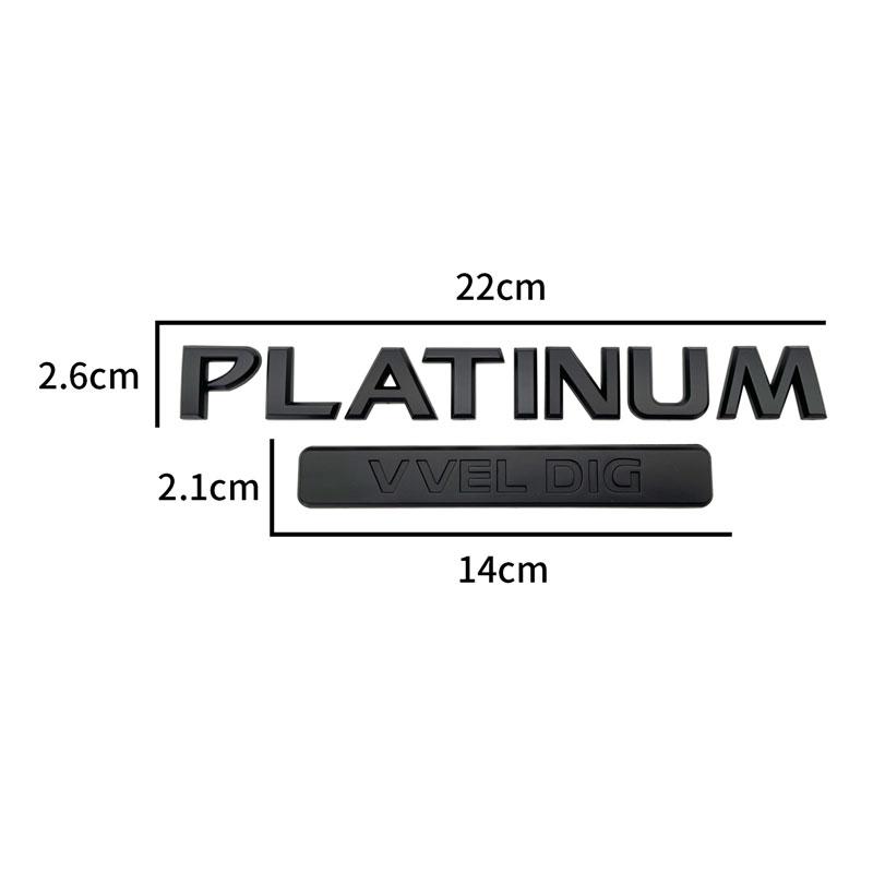 PLATINUM VVEL DIG Trunk Decal Sticker Emblem Badge Styling Fender Logo For Patrol Armada Y62 2013-2017