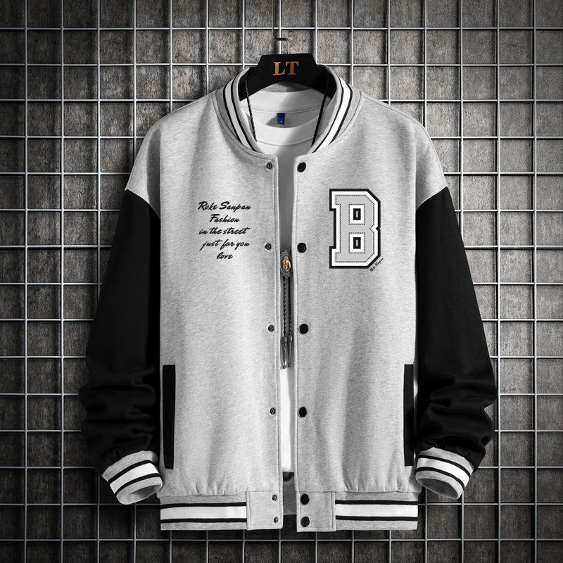 Мужская черная серо-белая однотонная куртка свободного покроя, одежда больших размеров, бейсбольная форма, уличное пальто, теплые флисовые мягкие куртки