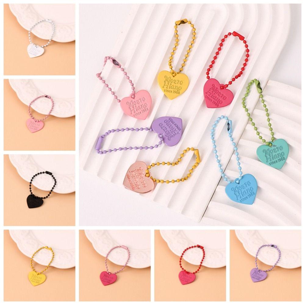 Fashion Heart Keychain Y2K Bag Key Chain Durable Love Pendant Keyring Girl