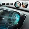 1PC Car Air Outlet Fan USB Cooling Fan LED Color USB Charging Light 3 Speed Adjustment Auto Accessories Car Air Vent Fan Conditioner Ventilador