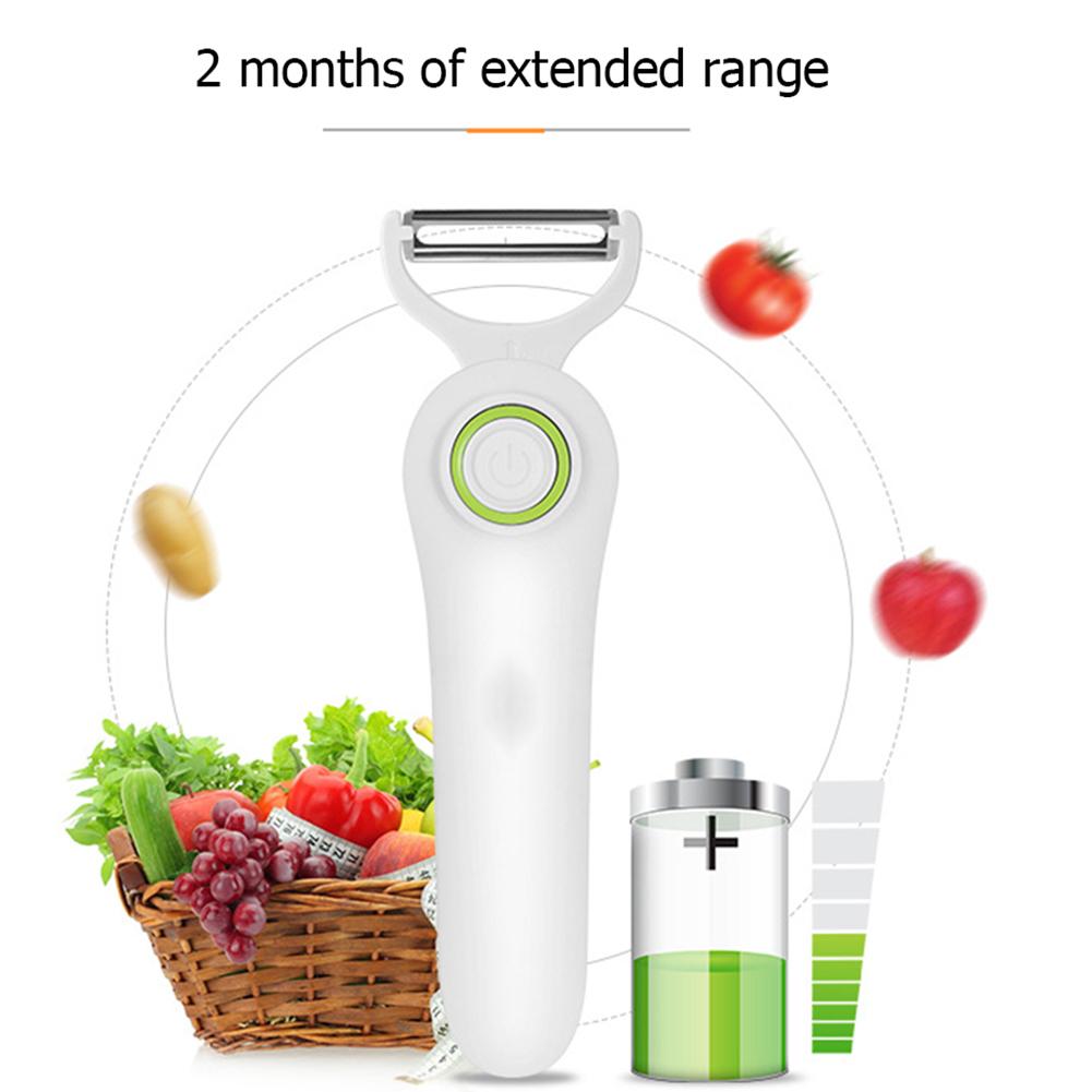 Mini Electric Peeler with 3 Cutter Heads Electric Peeling Machines USB Rechargeable Stainless Steel for Sweet Potatoes Tomatoes