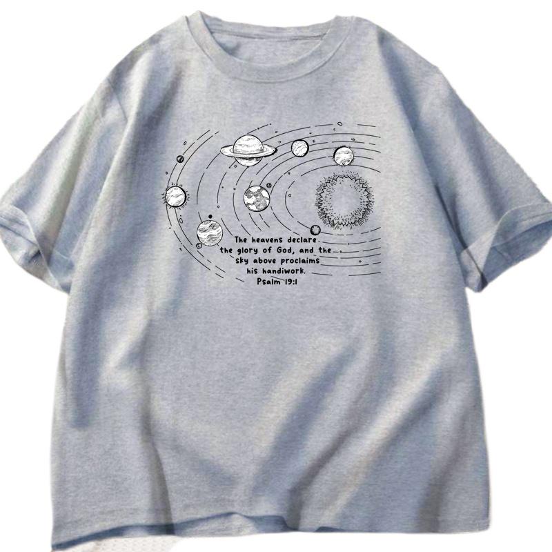 Salme 191 Classic Dialogue Series 2 Space Planet Tshirt Religious Religious Design Tshirt Christian Summer Graphic T Shirts