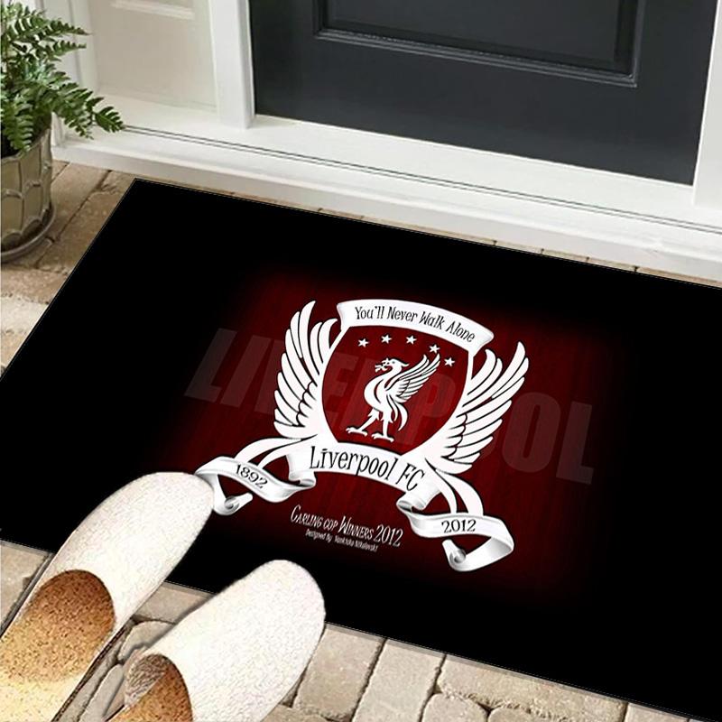 1PC rug Football Liverpool Crest Carpet, Chair Rug,Area Rug for Office Bedroom living rooms bedroom, Doormat decor Christmas fan gifts