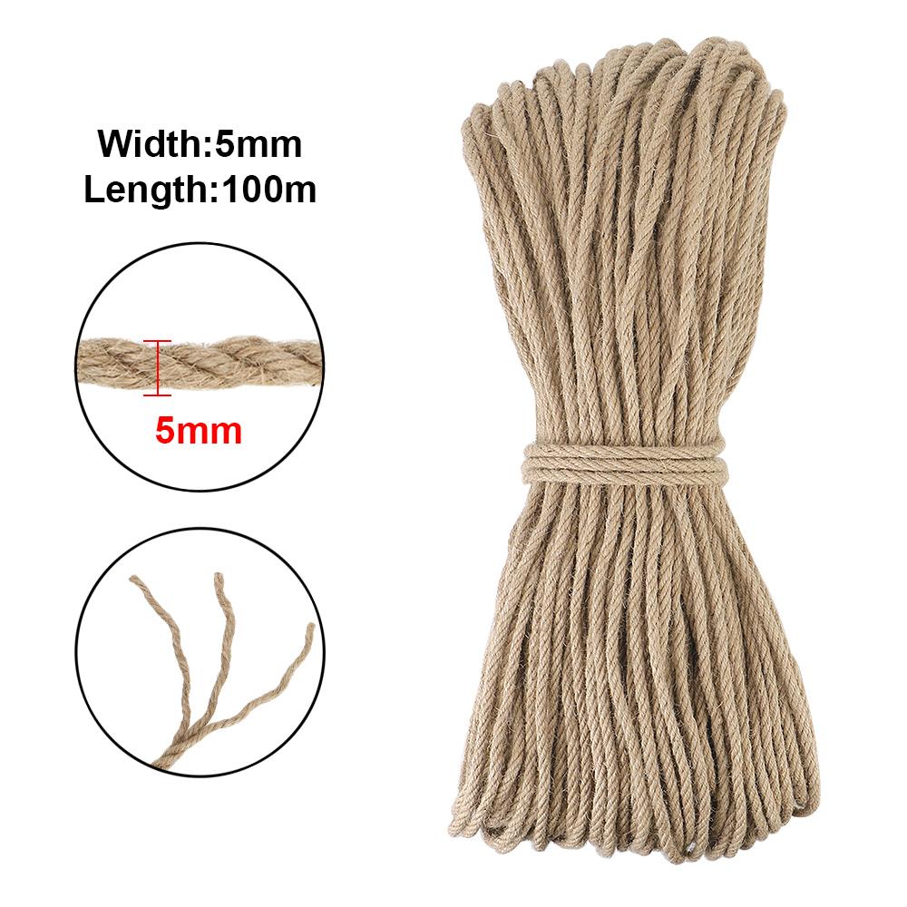 DIY Scratching Post Toy For Cat Sharpen Claw Desk Legs Binding Rope 20M/50M/100M Cat Climbing Frame Natural Sisal Rope Twine