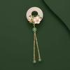 National Style Tassel Cherry Blossom Safety Buckle Brooch Femininity Advanced Sense Delicate Chinese Pin Dress Suit Accessories