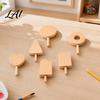 Popsicles Toy Unfinished Wood Popsicle Summer Ice Cream Shaped Wooden Preschool Art Paint Craft for DIY Projects Home Decoration Supplies