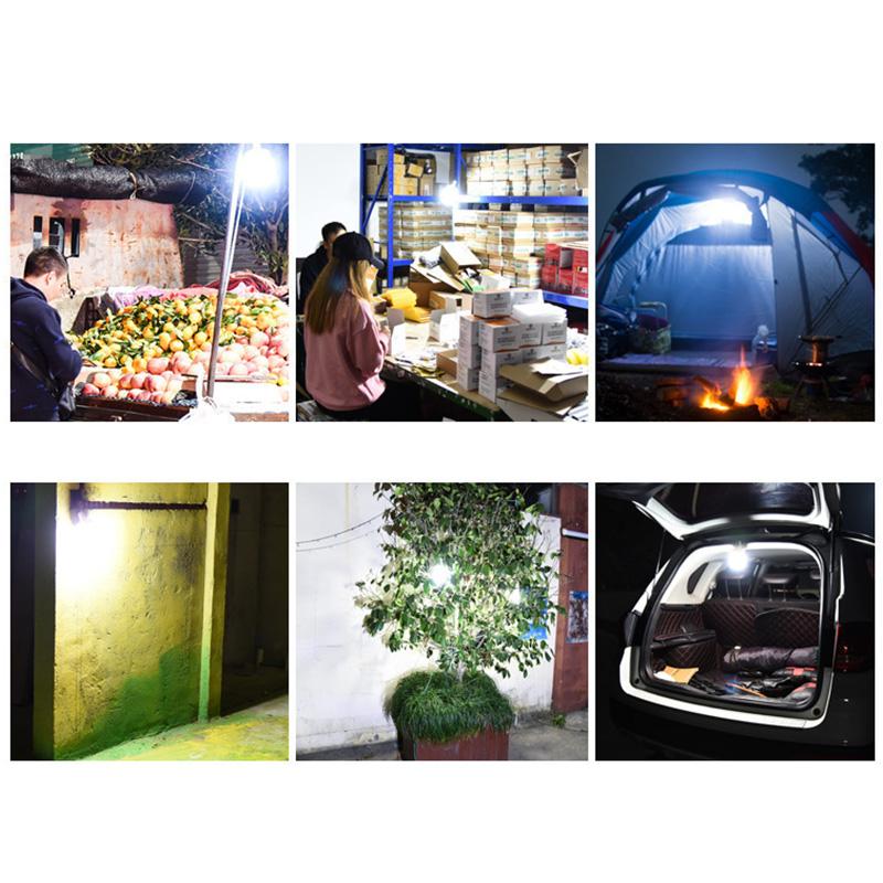 Deformable LED Bulb Folding White Spherical Solar LED Emergency Light Bulb for Outdoor Camping Night Market USB Dual