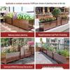 Carbonized Wood Flower Trough: Outdoor Anti-Corrosion Garden Planter Box for Balconies and Roads
