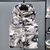 Men's Plus Size Warm Vest Thickened Hooded Men's Vest Sleeveless Camouflage Multi-Pocket Vest