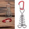 4Pcs Stainless Steel Deck Anchors Pegs Adjustable Spring Deck Anchors Deck Plank Board Gap Fixing Pegs Outdoor Camping Tent Stakes Hook Tent