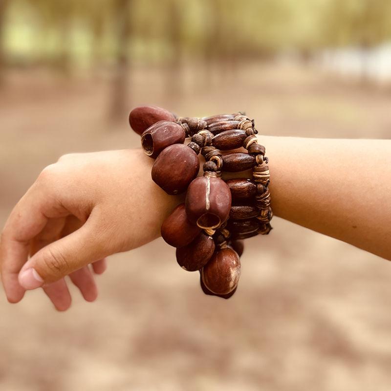 Natural Fruit Shell Handbell Meditation Accompaniment Performance Hand Bells Instrument Musical Instruments Percussion