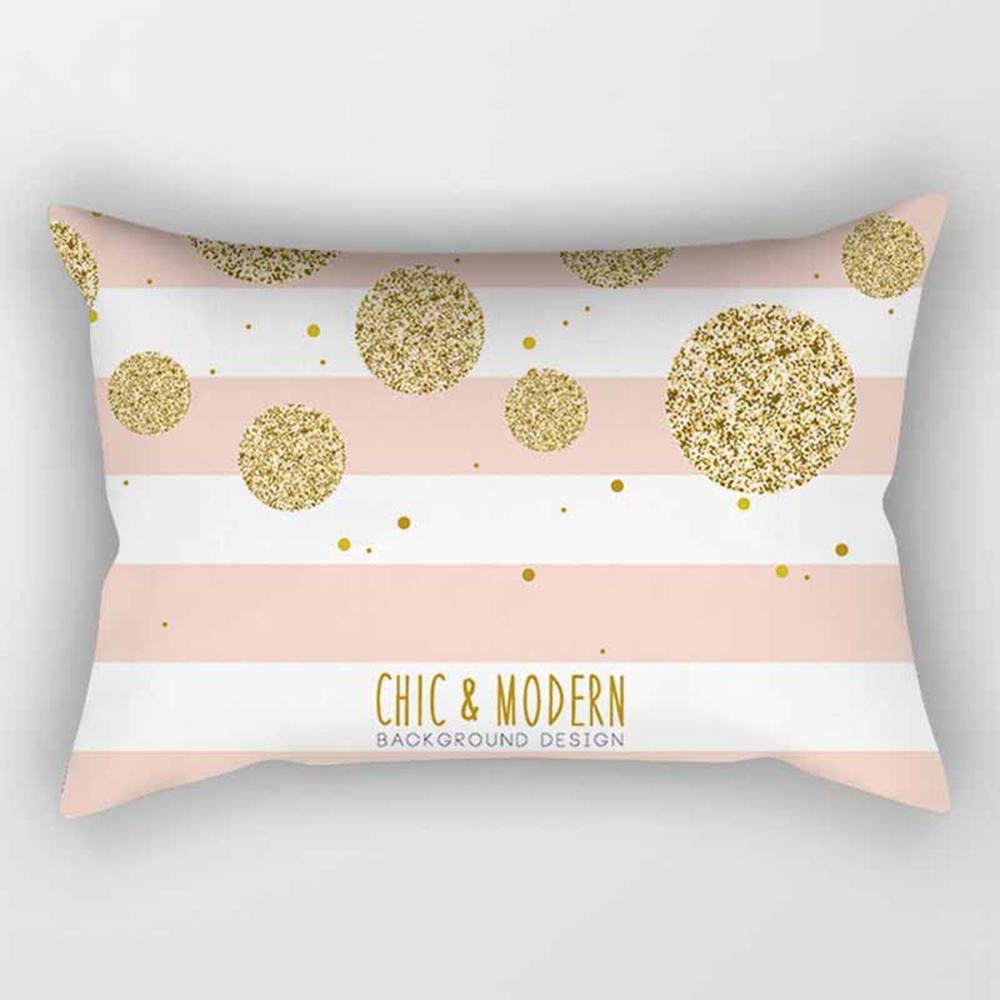 Розовая геометрическая полоса, прямоугольная наволочка 30*50 см, диванная подушка для объятий, наволочка для гостиной, спальни, стильный домашний декор