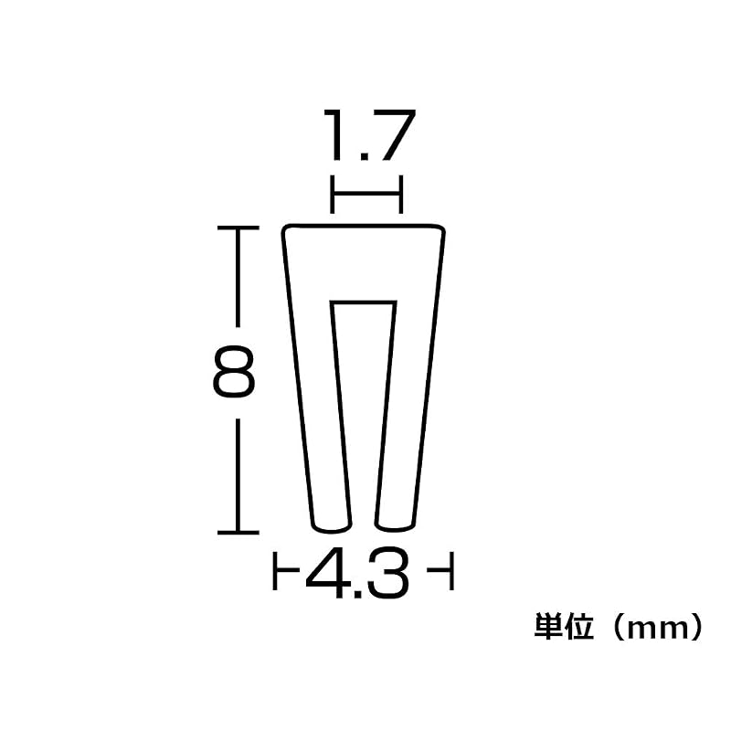 Резиновая накладка Hikari Groove 4,3x8 мм 2,4 м Черная KGV1-2