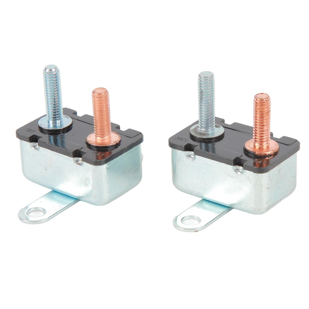 2Pcs Automatic Reset Circuit Breaker Aluminum Alloy Overload Protection Circuit Breaker for Car