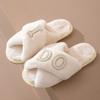 Plush Slippers for Women's Indoor Leisure Cross Plush Slippers Cotton Home Slippers Women Shoes Chanclas Mujer