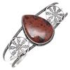Mahogany Obsidian Gemstone Handmade Jewelry Cuff Bracelets 7''Adjustable
