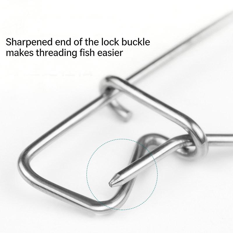 Аксессуары для рыболовных снастей Рыболовная пряжка-фиксатор Нержавеющая сталь Шнурок для живой рыбы