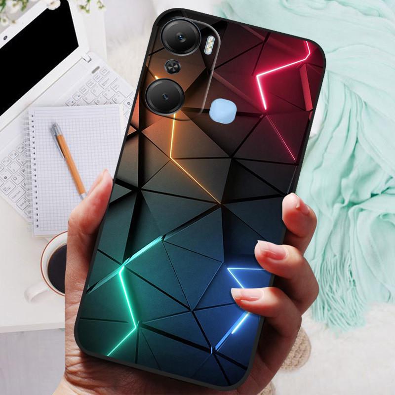Для чехла Infinix Hot 12 Pro Черная крышка Лев Волк Силиконовые Мягкие Задние Чехлы Для Infinix Hot 12i Hot12 Pro / Hot 20 5G Чехол-накладка