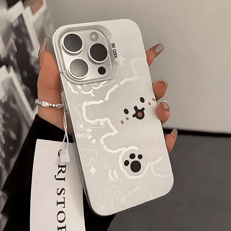 Line Puppy для чехла на телефон Apple 17promax 16 Huawei pura80 Xiaomi 15Reno матовый s50