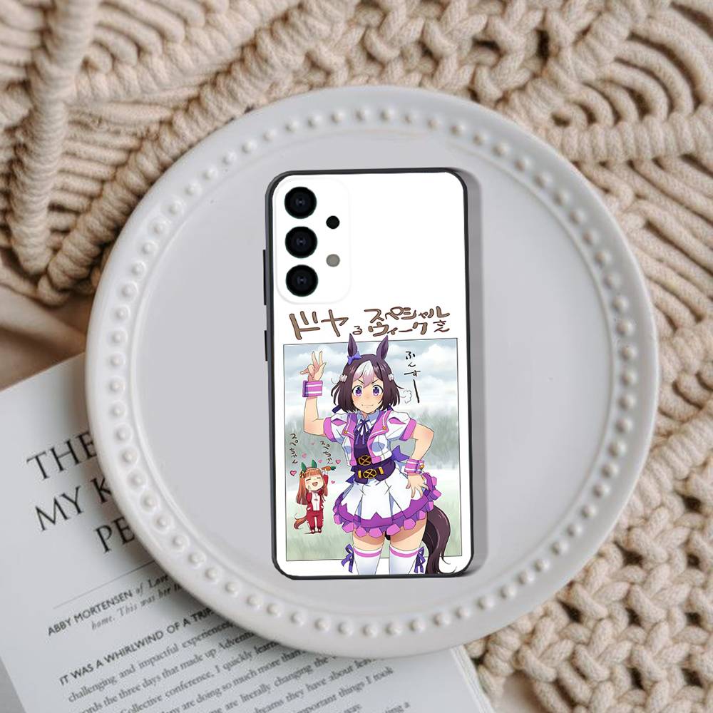 Чехол для телефона Uma Musume Pretty Derby для Samsung Galaxy A73,30,32,72,51,53,52,71,22,5G,Note,J7,8,9 Мягкий черный чехол
