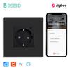 Bseed Zigbee Europe Russia Standard Plastic Wall Smart Power Socket Plug Work With Tuya Gateway Smart Life Alexa App Four Colors