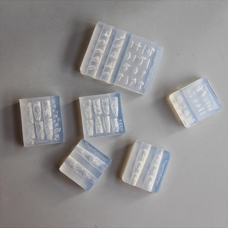 Sea Lifes Nail Stamping Set Silicone Molds Nail Art Designing Mold Suitable for Creative Manicure with Whales and Shells