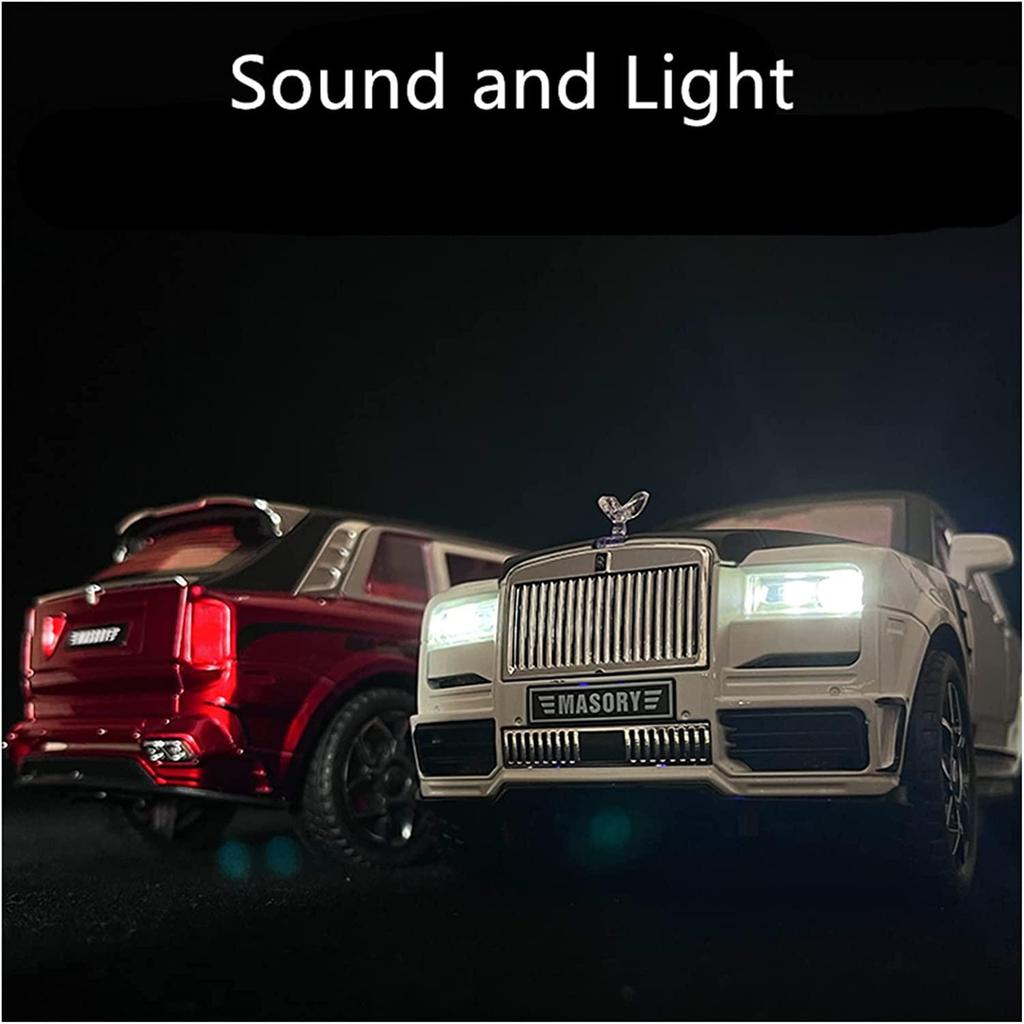 1:32 Scale Alloy Model Car for Cullinan, Zinc Alloy Pull Back Toy Car with Sound and Light, Luxury SUV Miniature Metal Vehicle Collectible Toys
