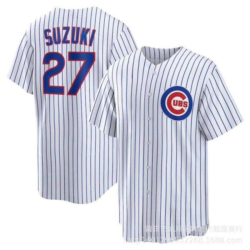 Chicago Cubs 4 Baseball Jersey Embroidered Cotton Blend Sports Top Men