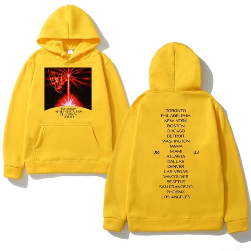 The Weeknd After Hours Til Dawn Tour 2023 Толстовка с капюшоном в стиле хип-хоп Музыка After Hours Til Dawn Concert Модный флисовый пуловер