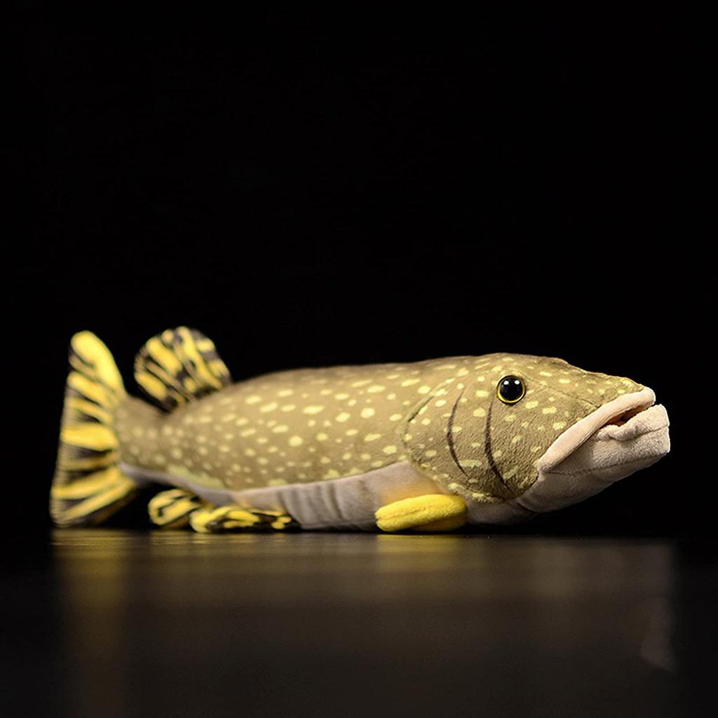 ZHONGXIN MADE Northern Pike Fish Plush Toy - Simulation Realistic Depth Ocean Stuffed Animal Pike Plush Figure Super Soft Sea Creature Fish Model