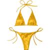 Sexy 13 Colors Halter Satin Brazilian Bikini Women Swimwear Female Swimsuit Two-pieces Bikini Set Bather Bathing Suit Swim