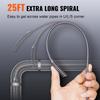 Drain Auger 25Ft, Plumbing Snake with Drill Attachment, Plumbers Snake Drain Clog Remover for Kitchen Bathroom Shower Sink with Protective Hose and