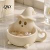 Ghost Snack Container 3D Printed Halloween Bowl, Trick or Treat Candy Theme Ornament Serving Decorative Storage Tray Dish, Party Supplies Versatile