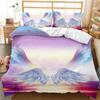 Angel Wings Duvet Cover, Angel Fairy Tale Theme Bedding Set for Teens Adults, Beautiful Feather Polyester Comforter Cover