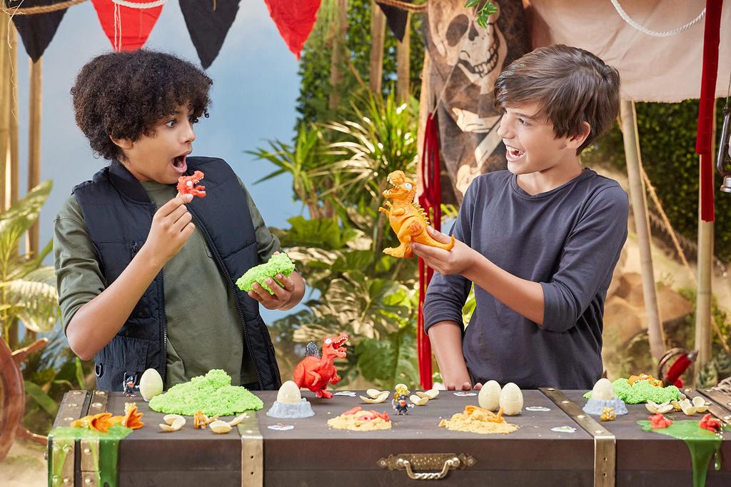 Smashers Zuru Дино Исландия Динозавр Слайм Песок Сюрприз Игрушка Фигурка для Мальчиков и Девочек Тираннозавр Рекс