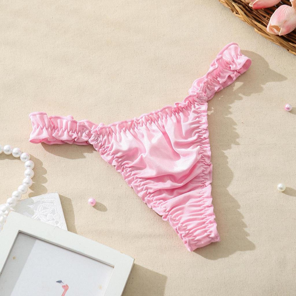 Women's European & American High-Elastic Lace Thongs - Sexy, Fun, Frilly T-Back Panties
