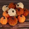 10pcs Velvet Artificial Pumpkin Decor Desktop Pumpkin Ornament Autumn Fall Thanksgiving Harvest Festival Halloween Decoration