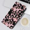 Plum Blossom Pattern Flip Wallet PU Leather Case with For iPhone Samsung Umidigi Infinix  TECNO...Suitable for Over 900 Phone Models