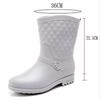 Резиновые сапоги, резиновая обувь, женская корейская версия нескользящей водонепроницаемой обуви со средней трубкой, милые водонепроницаемые ботинки