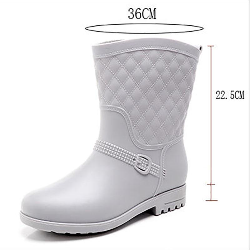 Резиновые сапоги, резиновая обувь, женская корейская версия нескользящей водонепроницаемой обуви со средней трубкой, милые водонепроницаемые ботинки