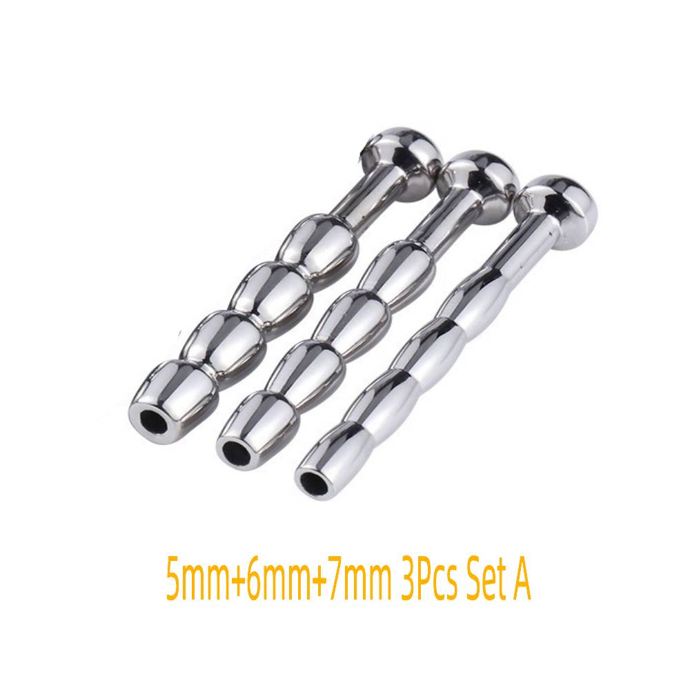 Набор уретральных зондов из хирургической нержавеющей стали с градуированными размерами для взрослых мужчин