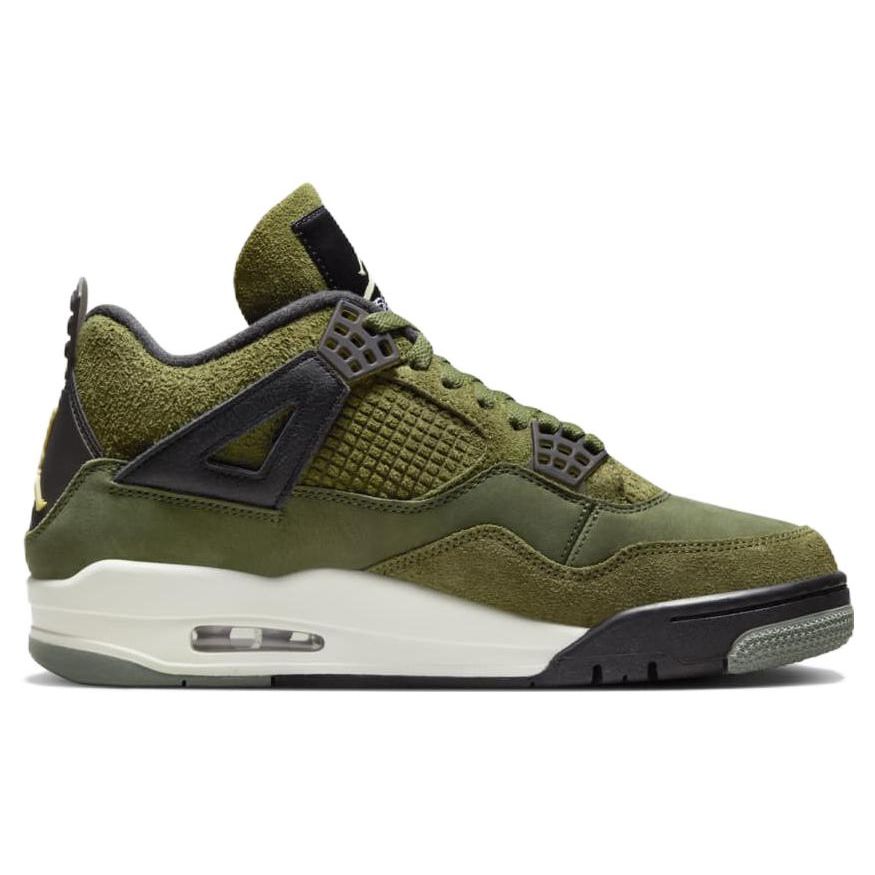 Мужские кроссовки Air Jordan 4 Retro SE Craft Olive зеленые средне-оливковые бледно-ванильные FB9927-200