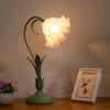 Modern Bedside Lamp Stained  Flower Table Lamp Reading Lamp Desk Lights19.6 Inches Tall For Bedroom Living Room Office Dresser