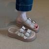 Casual Shoes One-shoulder Shoes Muffin Thick-soled Versatile Flip-flops with Buckles