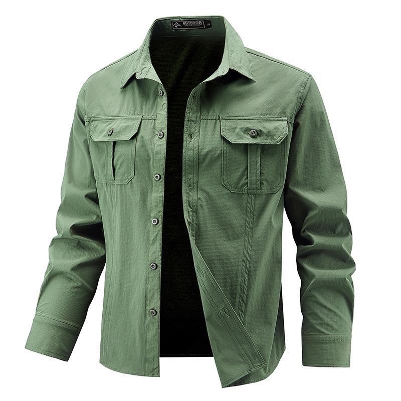 Рубашка с длинным рукавом мужская повседневная мужская высокоэластичная удобная рубашка большого размера однотонная рабочая рубашка
